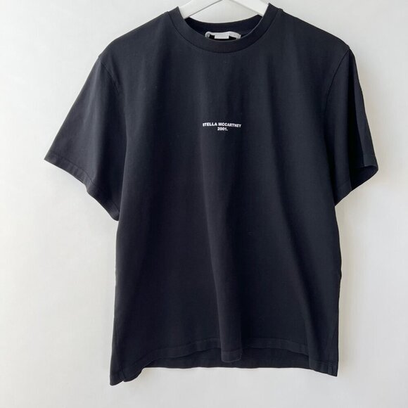 Stella McCartney 2001 Logo print Tshirt, Black, Size 40 J163 - Picture 2 of 11